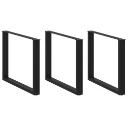 NOGI DO STOLIKA KAWOWEGO 2 SZT. CZARNE 100X(72-73)CM STAL