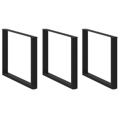 NOGI DO STOLIKA KAWOWEGO 2 SZT. CZARNE 100X(72-73)CM STAL