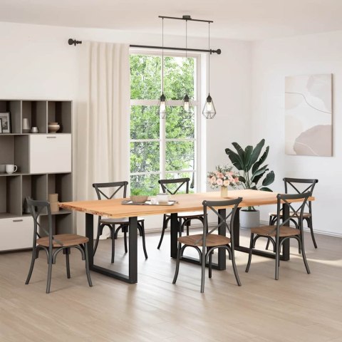 NOGI DO STOLIKA KAWOWEGO 2 SZT. CZARNE 100X(72-73)CM STAL