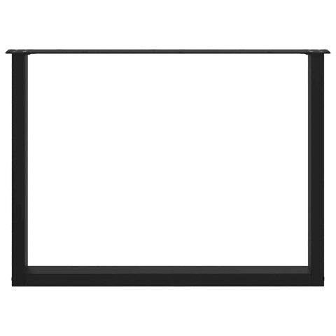 NOGI DO STOLIKA KAWOWEGO 2 SZT. CZARNE 100X(72-73)CM STAL