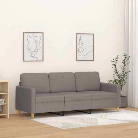 SOFA 3-OSOBOWA KOLOR TAUPE 180CM TAPICEROWANA TKANINĄ