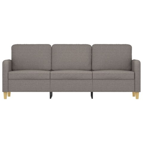 SOFA 3-OSOBOWA KOLOR TAUPE 180CM TAPICEROWANA TKANINĄ