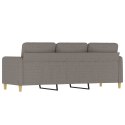 SOFA 3-OSOBOWA KOLOR TAUPE 180CM TAPICEROWANA TKANINĄ