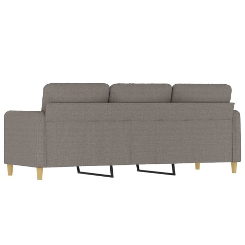 SOFA 3-OSOBOWA KOLOR TAUPE 180CM TAPICEROWANA TKANINĄ