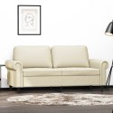 2-OSOBOWA SOFA KREMOWY 140CM SZTUCZNA SKÓRA