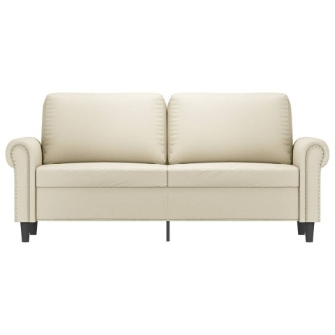 2-OSOBOWA SOFA KREMOWY 140CM SZTUCZNA SKÓRA