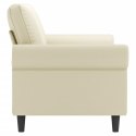 2-OSOBOWA SOFA KREMOWY 140CM SZTUCZNA SKÓRA