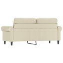 2-OSOBOWA SOFA KREMOWY 140CM SZTUCZNA SKÓRA