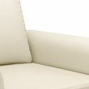 2-OSOBOWA SOFA KREMOWY 140CM SZTUCZNA SKÓRA