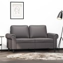 2-OSOBOWA SOFA SZARY 120CM SZTUCZNA SKÓRA