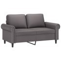 2-OSOBOWA SOFA SZARY 120CM SZTUCZNA SKÓRA