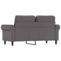 2-OSOBOWA SOFA SZARY 120CM SZTUCZNA SKÓRA