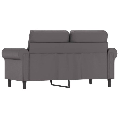 2-OSOBOWA SOFA SZARY 120CM SZTUCZNA SKÓRA