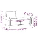2-OSOBOWA SOFA SZARY 120CM SZTUCZNA SKÓRA