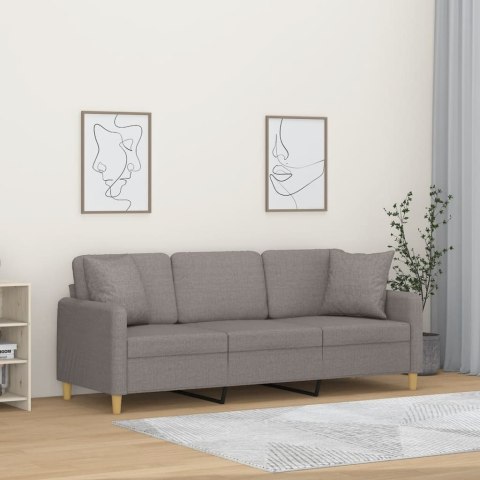 3-OSOBOWA SOFA Z PODUSZKAMI KOLOR TAUPE 180CM TKANINA