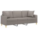 3-OSOBOWA SOFA Z PODUSZKAMI KOLOR TAUPE 180CM TKANINA
