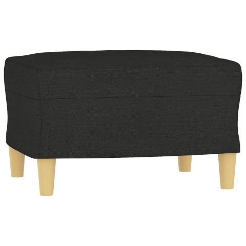 3-OSOBOWA SOFA Z PODNÓŻKIEM CZARNA 180CM TKANINĄ