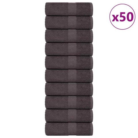 RĘCZNICZKI 50 SZT. ANTRACYT 30X30CM 360G/M² BAWEŁNA 100%