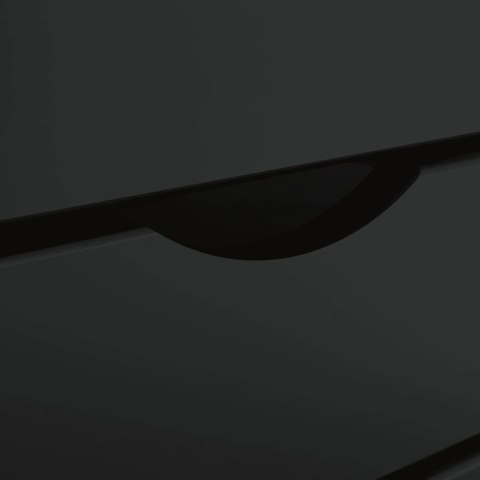 SZAFKA NA KÓŁKACH MOSS Z SZUFLADAMI CZARNA SOSNA