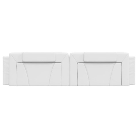 PODUSZKA NA WEZGŁOWIE BIAŁA 200CM SZTUCZNA SKÓRA