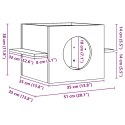 DOMEK BUDKA DLA KOTA BIAŁA 51X35X30CM LITE DREWNO SOSNOWE