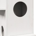 DOMEK BUDKA DLA KOTA BIAŁA 43X43X90CM LITE DREWNO SOSNOWE