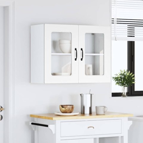 SZAFKA ŚCIENNA KUCHENNA ZE SZKLANYMI DRZWIAMI KALMAR 80X31X60CMBIAŁA