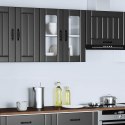 SZAFKA ŚCIENNA KUCHENNA ZE SZKLANYMI DRZWIAMI LUCCA 60X31X60CM CZARNA