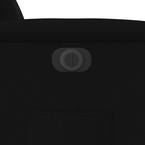 ELEKTRYCZNY FOTEL ROZKŁADANY CZARNY OBITY TKANINĄ