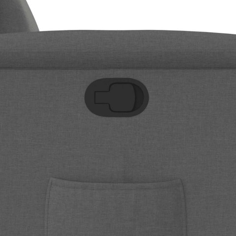 PODNOSZONY FOTEL ROZKŁADANY CIEMNOSZARY OBITY TKANINĄ