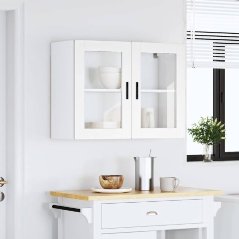 SZAFKA ŚCIENNA KUCHENNA ZE SZKLANYMI DRZWIAMI PORTO 80X31X60CM BIAŁA