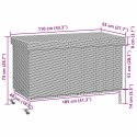 SKRZYNIA OGRODOWA Z KÓŁKAMI BEŻ 110X55X73CM POLIRATTAN