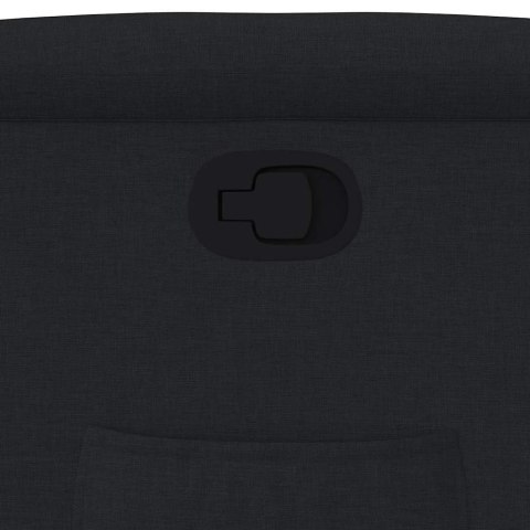 FOTEL ROZKŁADANY CZARNY OBITY TKANINĄ