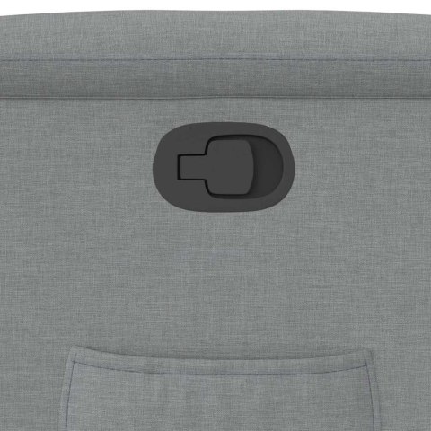 FOTEL ROZKŁADANY JASNOSZARY TAPICEROWANY TKANINĄ