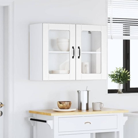SZAFKA ŚCIENNA KUCHENNA ZE SZKLANYMI DRZWIAMI LUCCA 80X31X60CM BIAŁA