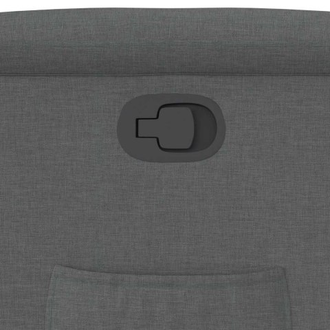 FOTEL ROZKŁADANY CIEMNOSZARY TAPICEROWANY TKANINĄ