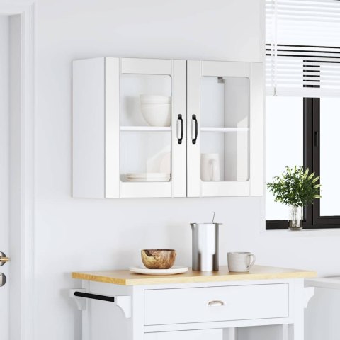 SZAFKA ŚCIENNA KUCHENNA ZE SZKLANYMI DRZWIAMI 80X31X60CM BIAŁA