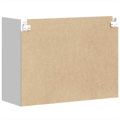 SZAFKA ŚCIENNA KUCHENNA ZE SZKLANYMI DRZWIAMI 80X31X60CM BIAŁA