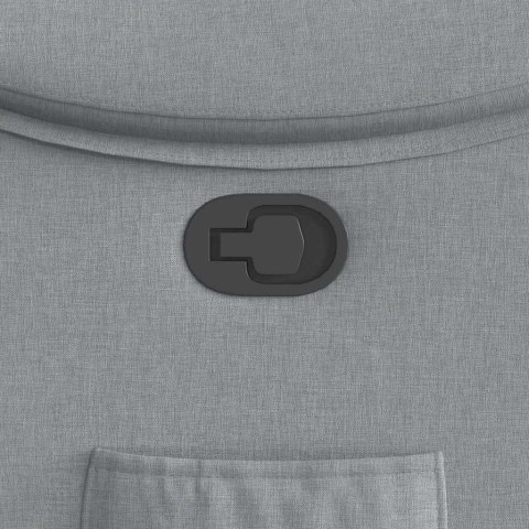 FOTEL ROZKŁADANY JASNOSZARY TAPICEROWANY TKANINĄ