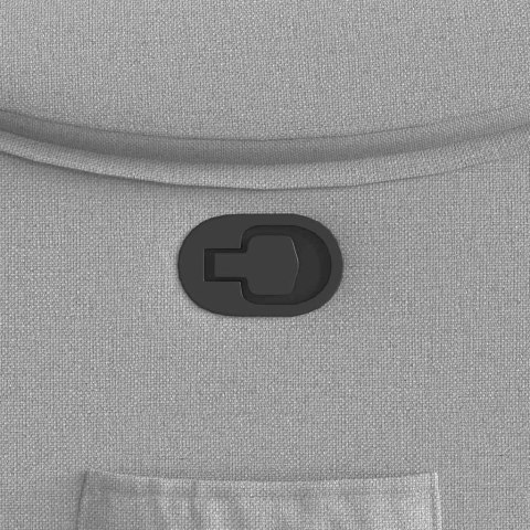 FOTEL ROZKŁADANY SZARY OBITY TKANINĄ