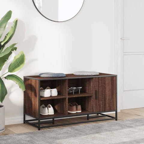 ŁAWKA Z MIEJSCEM NA BUTY BRĄZOWY DĄB 100X40X53,5CM