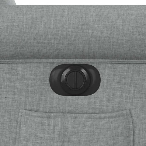 ELEKTRYCZNY FOTEL ROZKŁADANY JASNOSZARY OBITY TKANINĄ