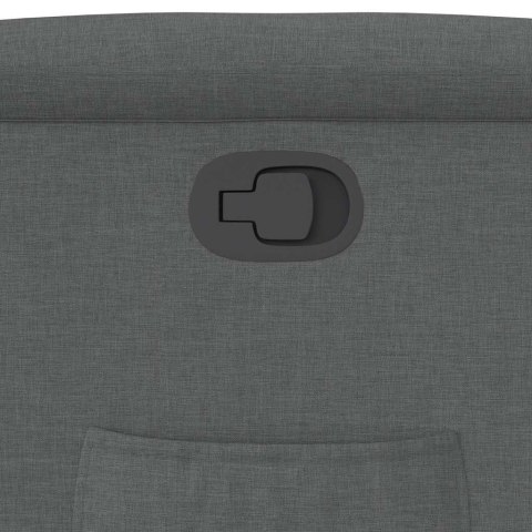 PODNOSZONY FOTEL ROZKŁADANY CIEMNOSZARY OBITY TKANINĄ