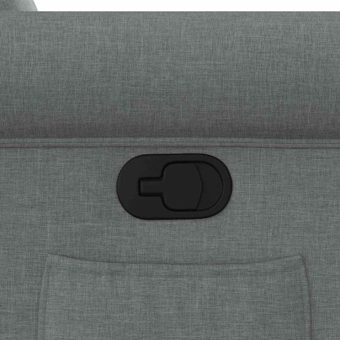 PODNOSZONY FOTEL ROZKŁADANY CIEMNOSZARY OBITY TKANINĄ