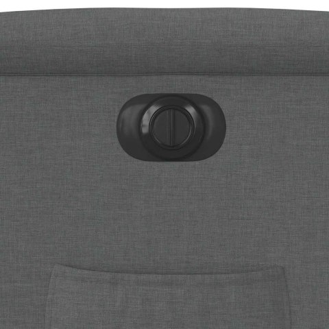 ELEKTRYCZNY FOTEL ROZKŁADANY CIEMNOSZARY OBITY TKANINĄ