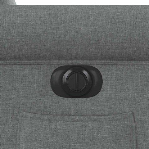 ELEKTRYCZNY FOTEL ROZKŁADANY CIEMNOSZARY OBITY TKANINĄ