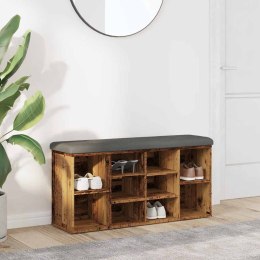 ŁAWKA NA BUTY STARE DREWNO 102X32X50CM DREWNO KLEJONE