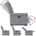 PODNOSZONY FOTEL MASUJĄCY ELEKTRYCZNY ROZKŁADANY JASNOSZARY