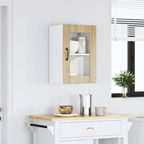 SZAFKA ŚCIENNA KUCHENNA ZE SZKLANYMI DRZWIAMI LUCCA DĄB SONOMA 40X31X60
