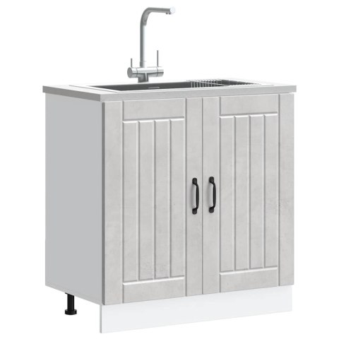 SZAFKA KUCHENNA DOLNA POD ZLEW "LUCCA" BETON SZARY 80X46X81,5CM